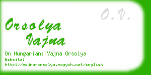 orsolya vajna business card